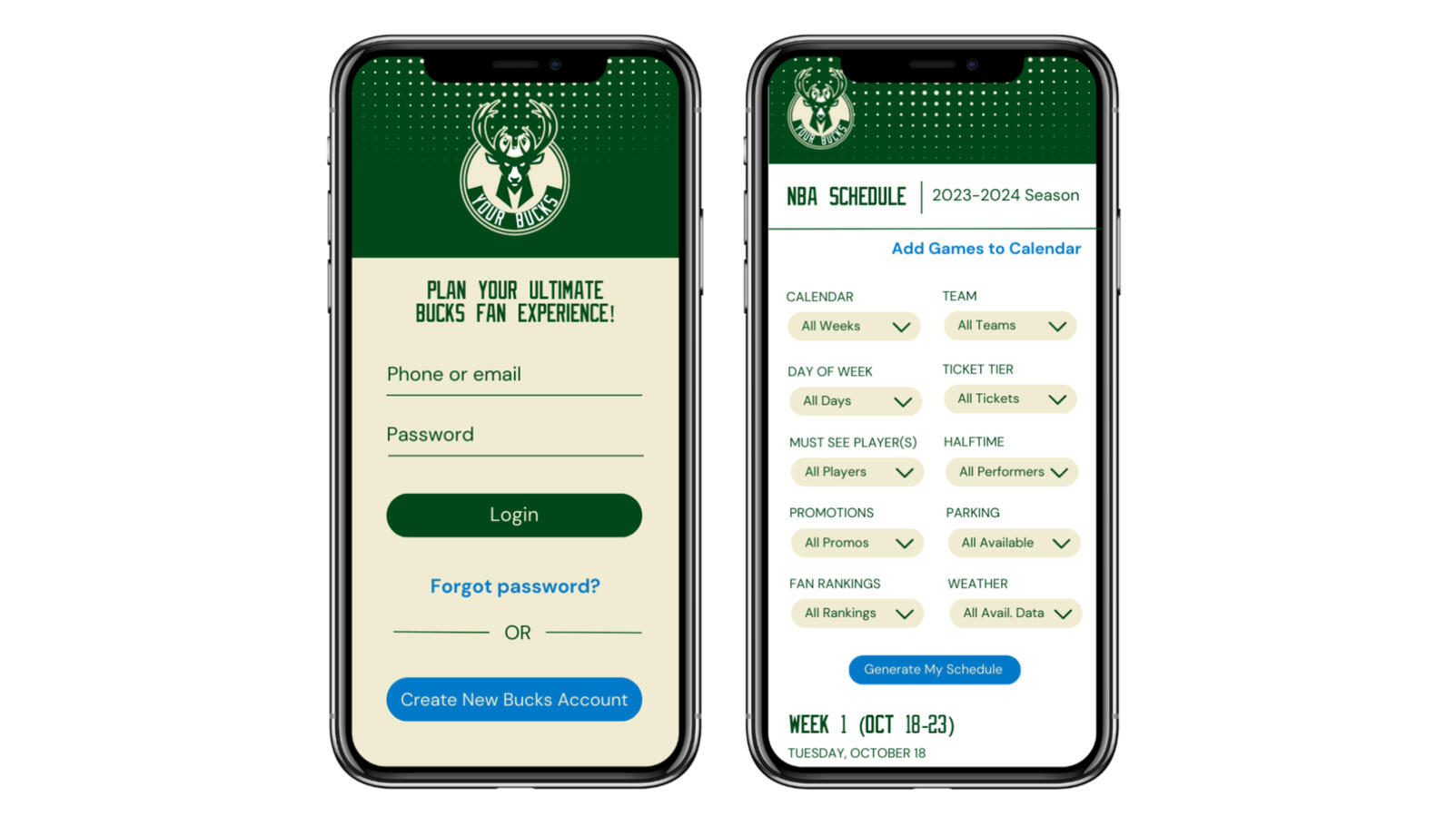 Bucks Launch Screen