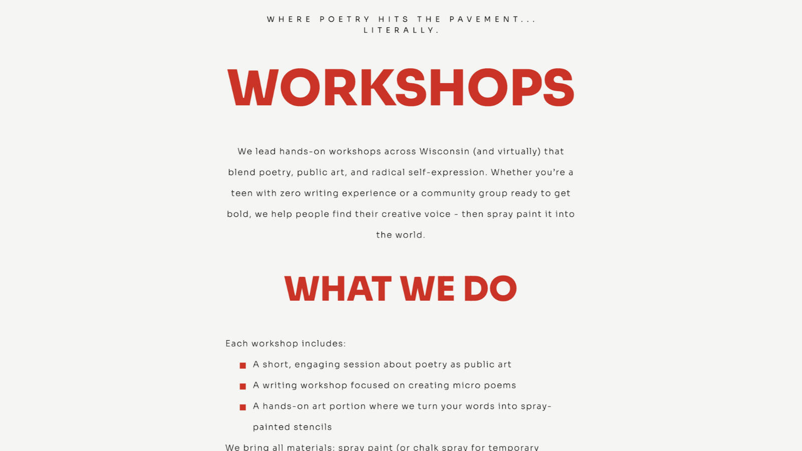 SPP Workshops SPP Workshops