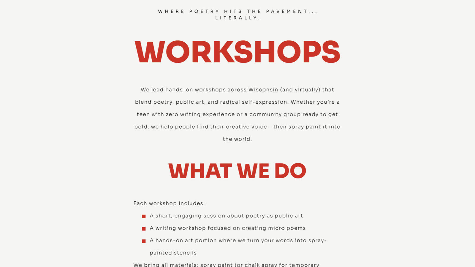 SPP Workshops SPP Workshops
